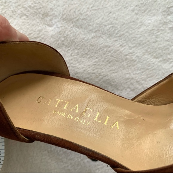 Battaglia Suede Leather Heels Size 8 - Picture 6 of 9